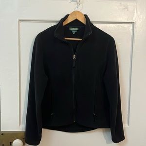 Black LLBean Full Zip Fleece